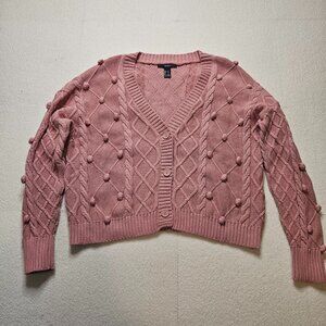 Forever 21 cable knit cardigan - size Small